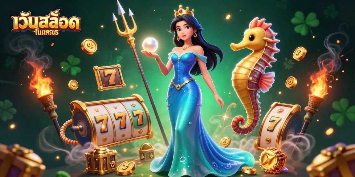Experience thrilling เว็บสล็อตทดลอง action with vibrant slot reels and treasures in this 3D illustration.