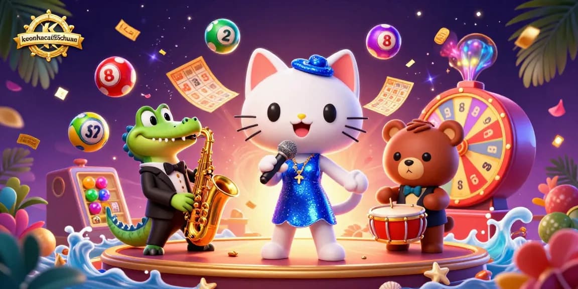 Engage with keonhacai55chuan, where lively characters celebrate lottery excitement in a vibrant casino scene.