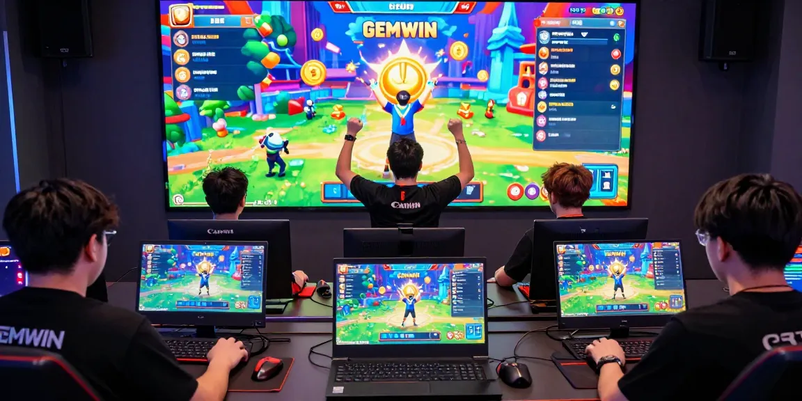 Engaging online gaming scene at https://gemwin.pics/, showcasing players winning and celebrating with vibrant game visuals.
