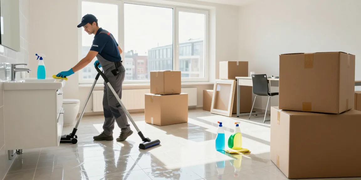 Expert apartment cleaning during a move showcasing professional umzugsreinigung bern service.