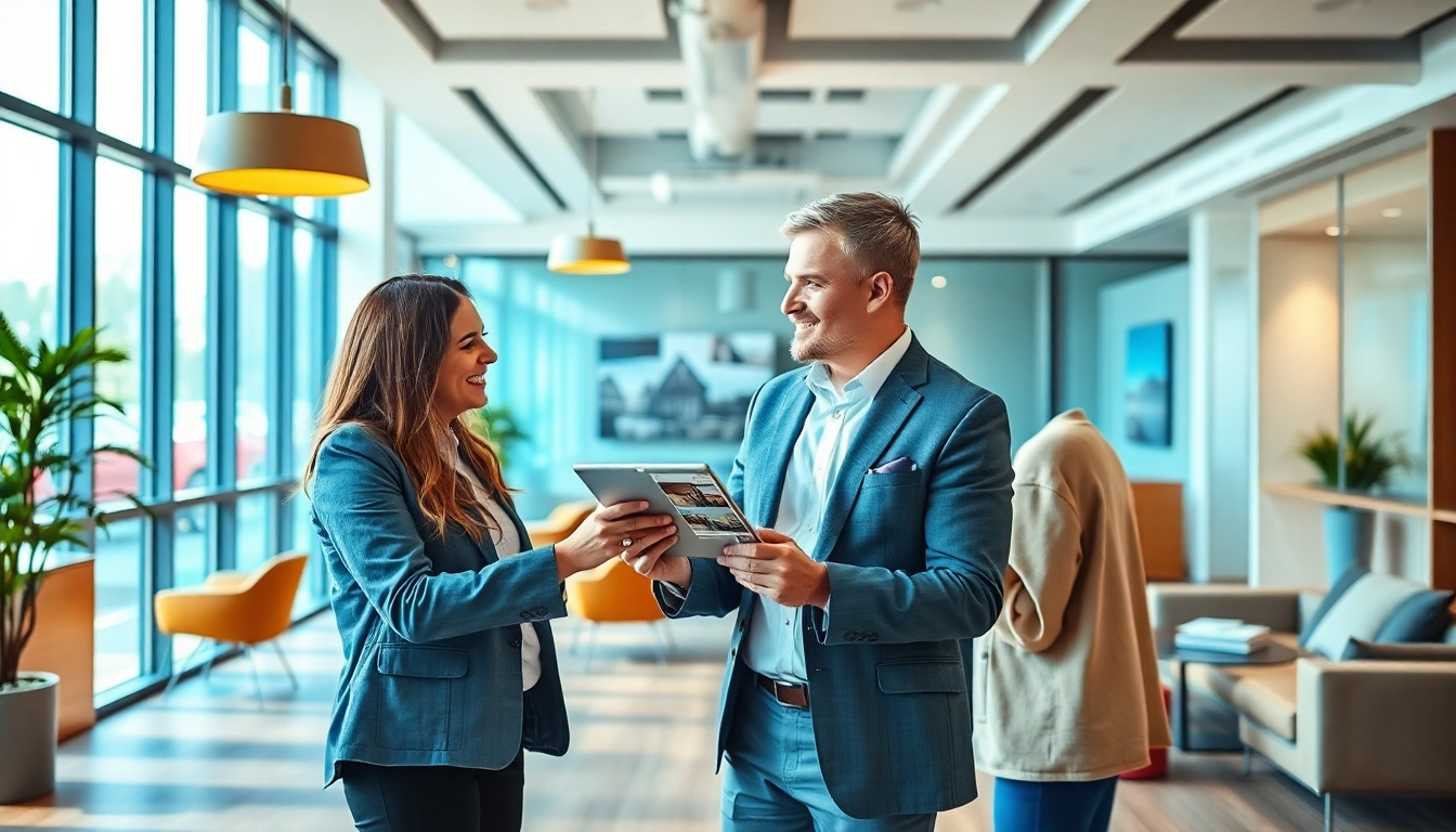 Immobilienmakler Frankfurt Preungesheim präsentiert professionelle Dienstleistungen in einem modernen Büro.