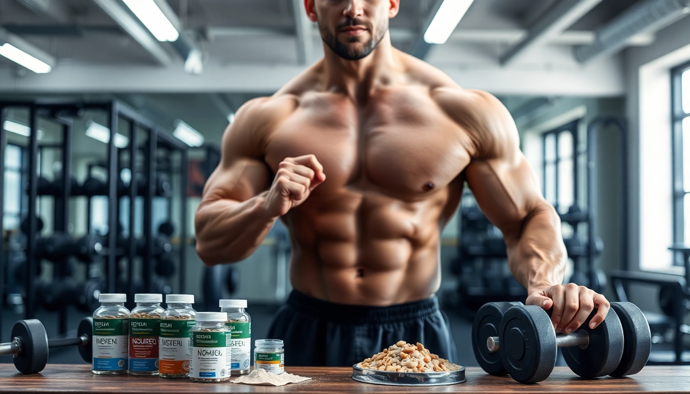 Bild eines Bodybuilders mit Unique Pharma Steroids in einem Fitnessstudio