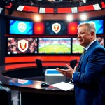 Engaging moments in Sports Broadcasting, showcasing a live studio presentation.
