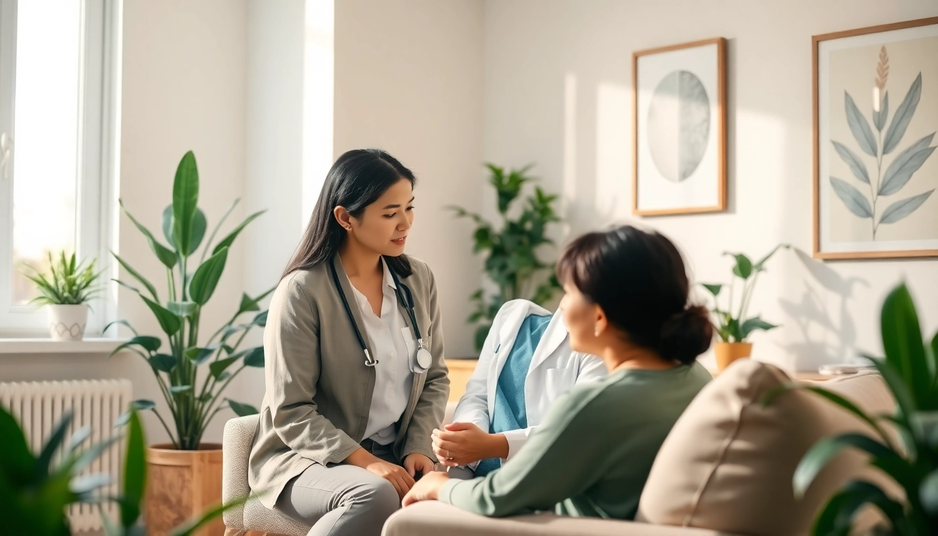 Promoting mental health awareness through a comforting therapy session in a peaceful setting.