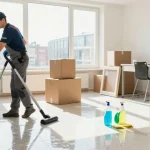 Expert apartment cleaning during a move showcasing professional umzugsreinigung bern service.
