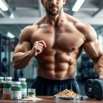 Bild eines Bodybuilders mit Unique Pharma Steroids in einem Fitnessstudio